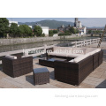 L shape sofa Outdoor Premium Regent Rattan Bench Dining Set sofa set